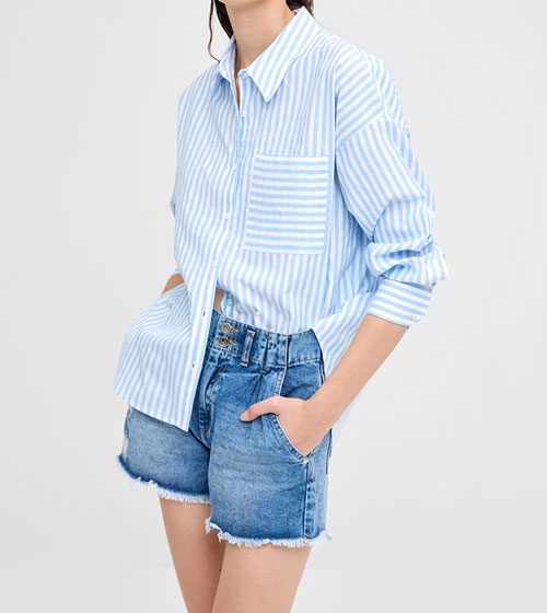 Blue & White Stripe Shirt